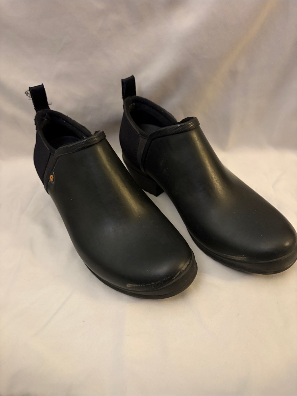 Bogs Black Slip-On Rain & Snow Work Boots